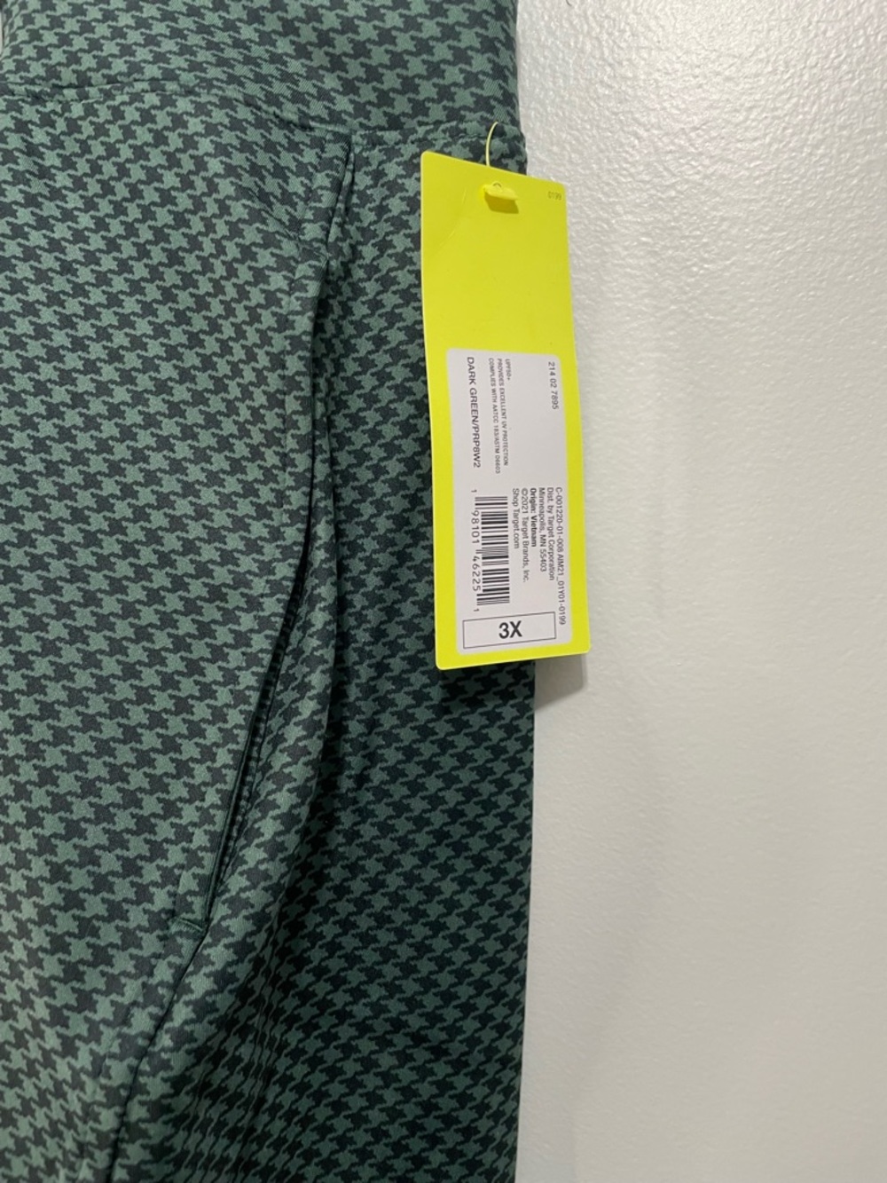 all in motion Green Houndstooth Athletic Skort - Picture 6 of 6